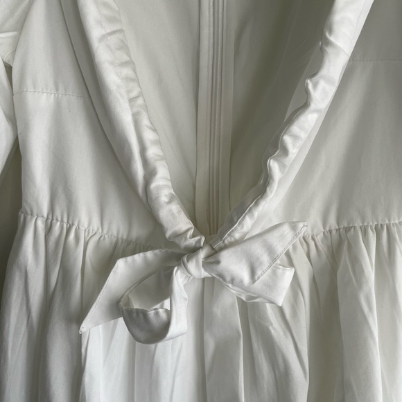 Abercrombie White Mini Puff Sleeve Summer Dress - Picture 2 of 12